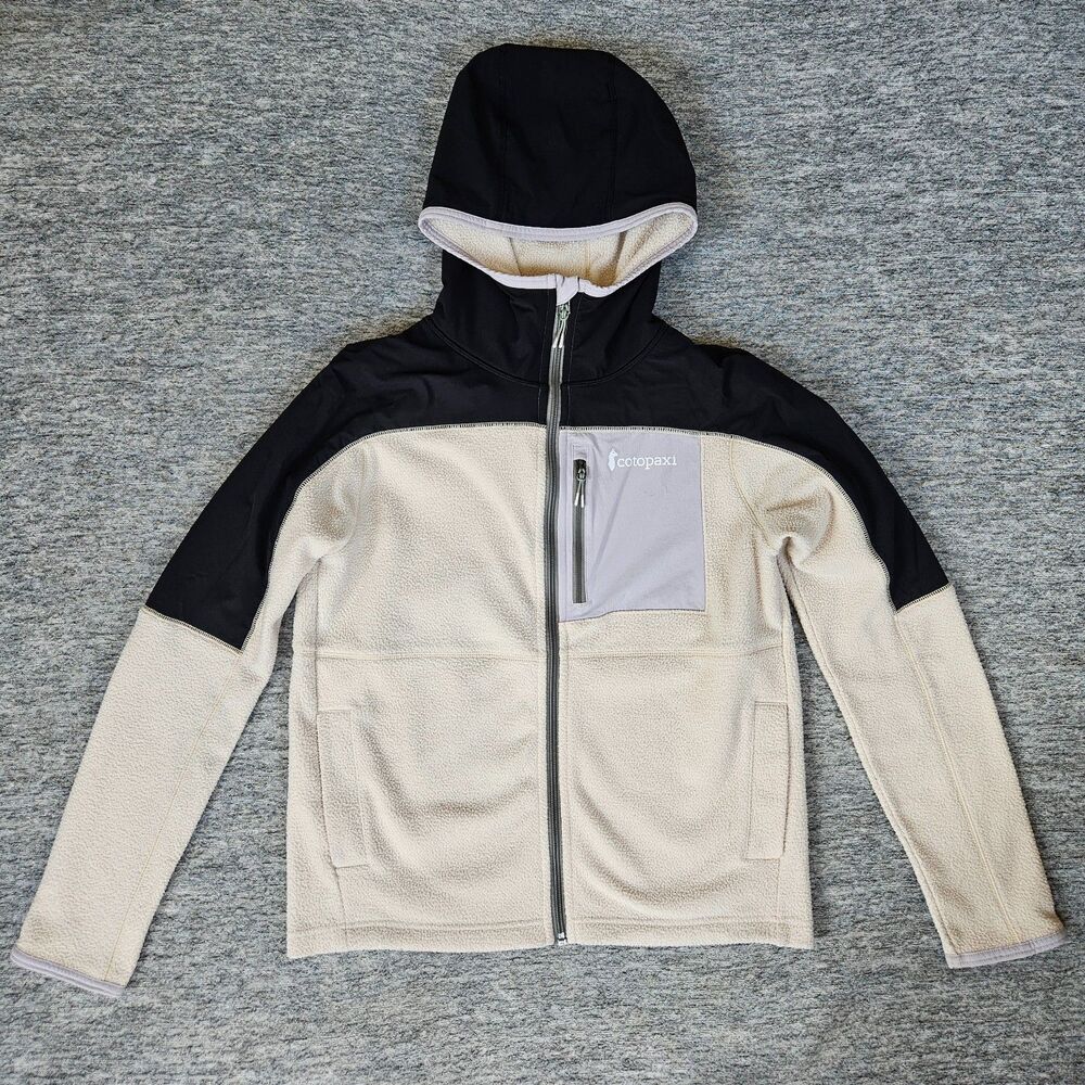 COTOPAXI Women’s ABRAZO Size Small Hooded Full Zip Fleece Jacket Black Cream